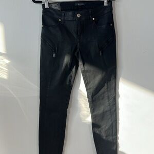 Guess Shape Up Coated Denim Jeans in Black